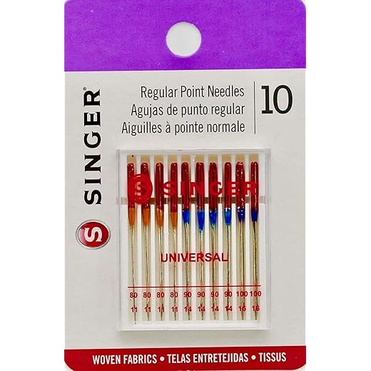 Sewing Machine Needles: Singer S4790 Universal Assorted, Fits Singer, Janome, Brother, Pfaff, Bernina, Elna, Toyota, Viking, Husqvarna, New-Home