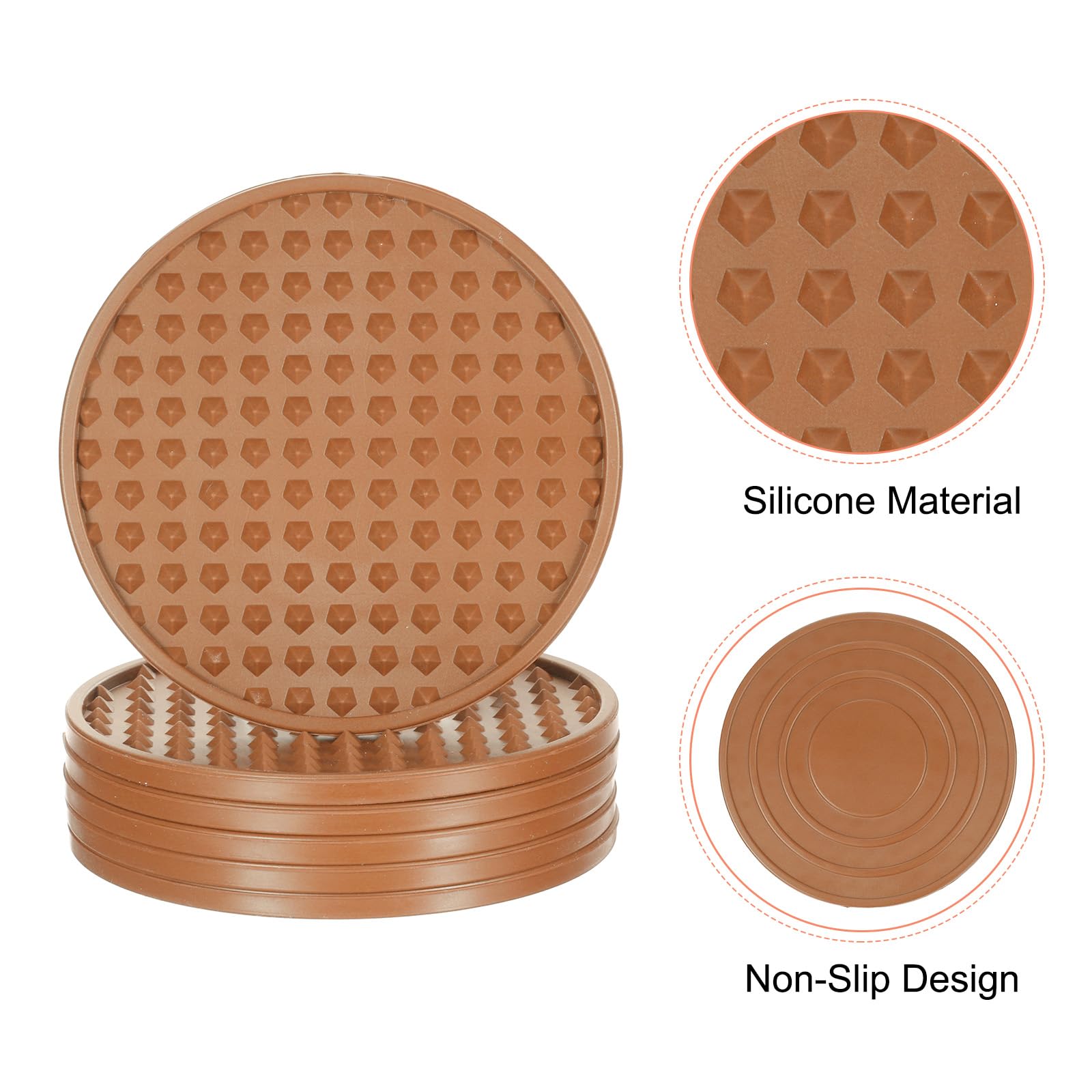 4-Pack Silicone Coasters For Cups - Non-Slip, Heat Resistant, Colorful Table Protectors For Home & Office