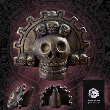 Aztec Death Whistle Loud | Loudest Scream Whistle | Authentic Human Sounding Screams | Collectible Aztec Skull Art Decor | Screaming Aztec War Whistle | Aztec Whistle Death Whistle For Halloween