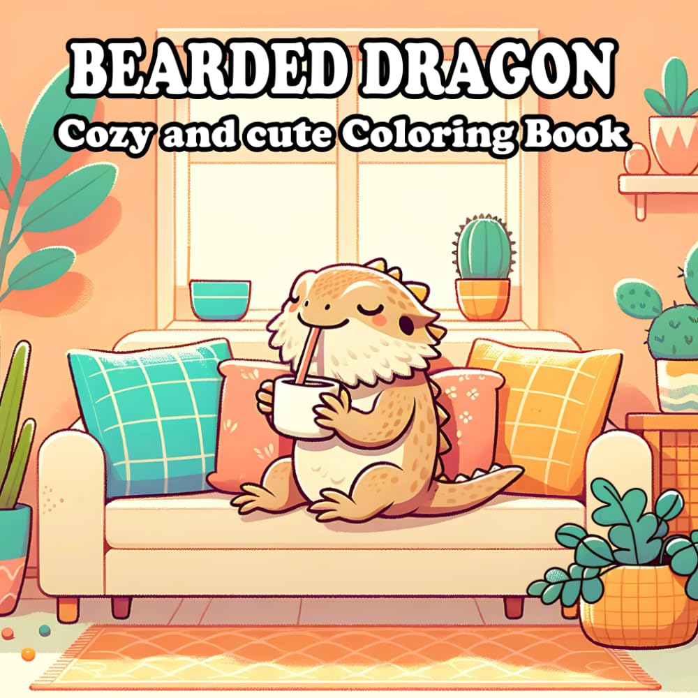 bearded dragon coloring book: 55 Cozy and Whimsical Scenes for All Ages