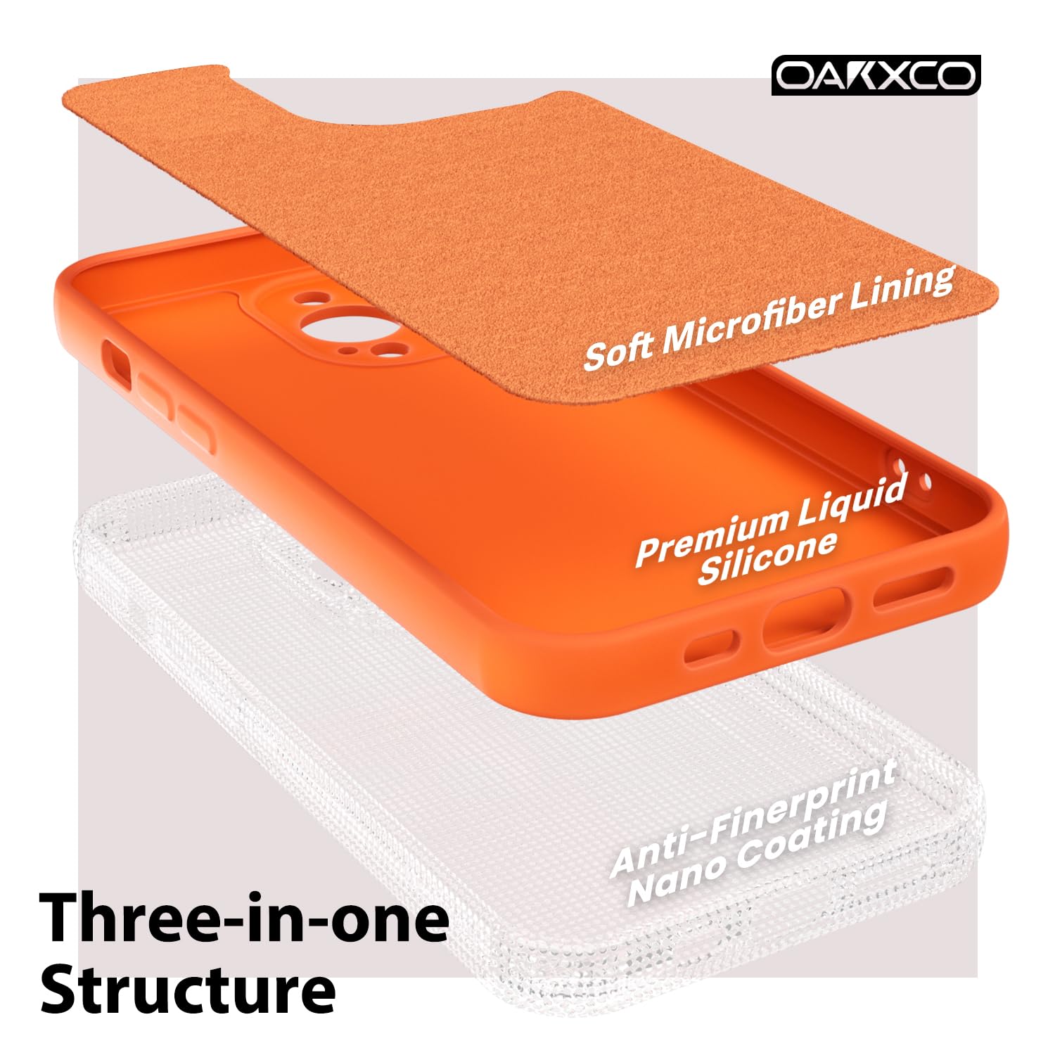 oakxco for iPhone 16 Pro Max Case Liquid Silicone, Soft Rubber Gel Elegant Aesthetic Basic Simple Cover, Cute Thin Slim TPU Matte Solid Color Plain Smooth Case for Women Girl, Light Pink — view 1339