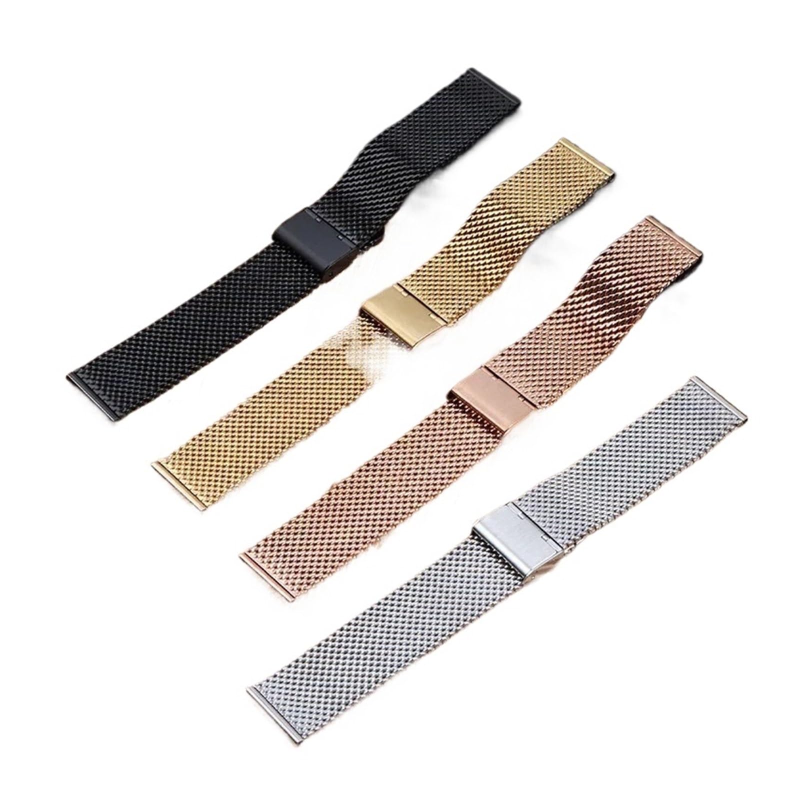 Cinturino in maglia milanese 1.0 in acciaio inox da 18 mm, 20 mm, 22 mm, 24 mm, spessore 3 mm, cinturino per DW