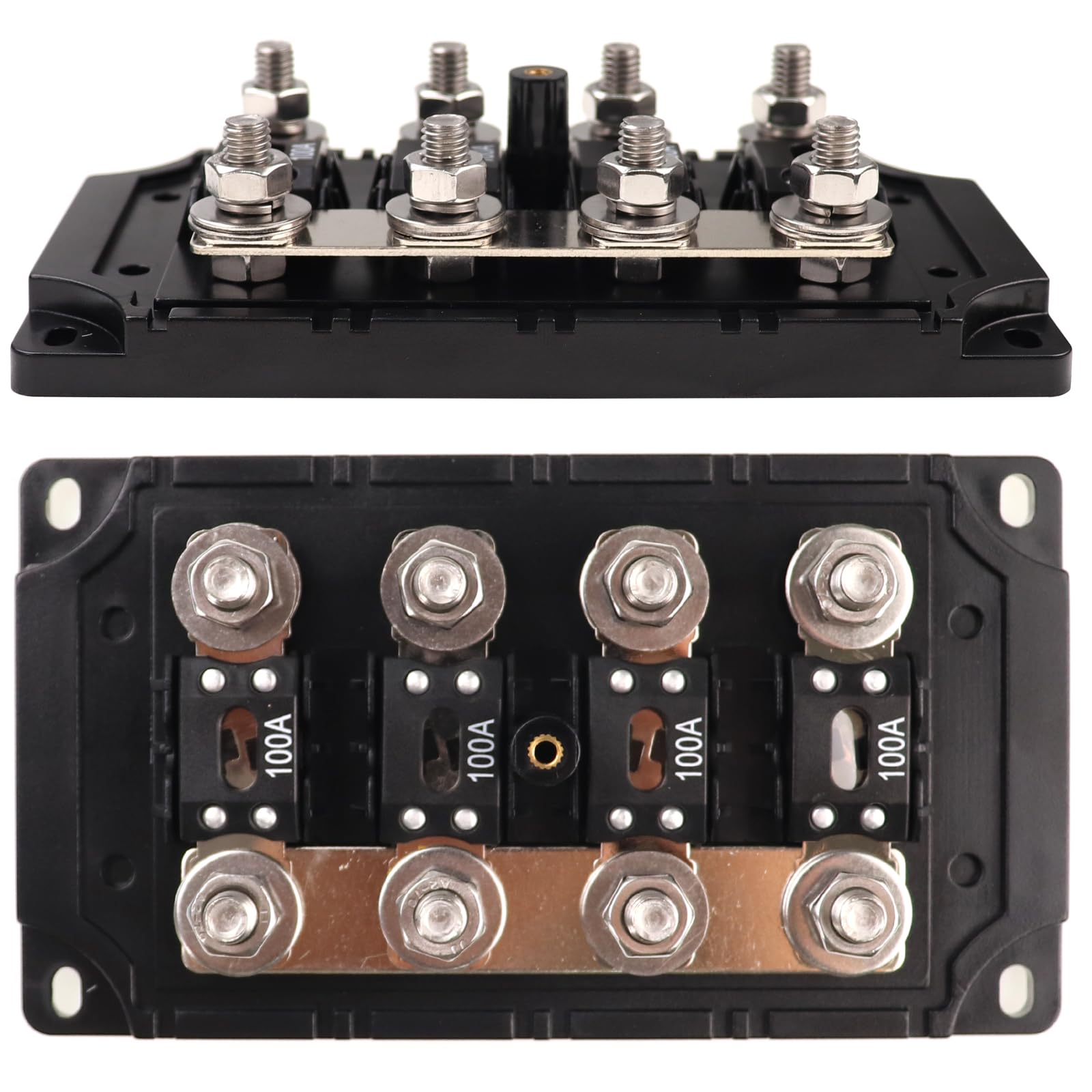 Kit de portafusibles AMG de 4 vías, incluye 4 fusibles de 100 A y 4 fusibles ANM de 200 A para coches