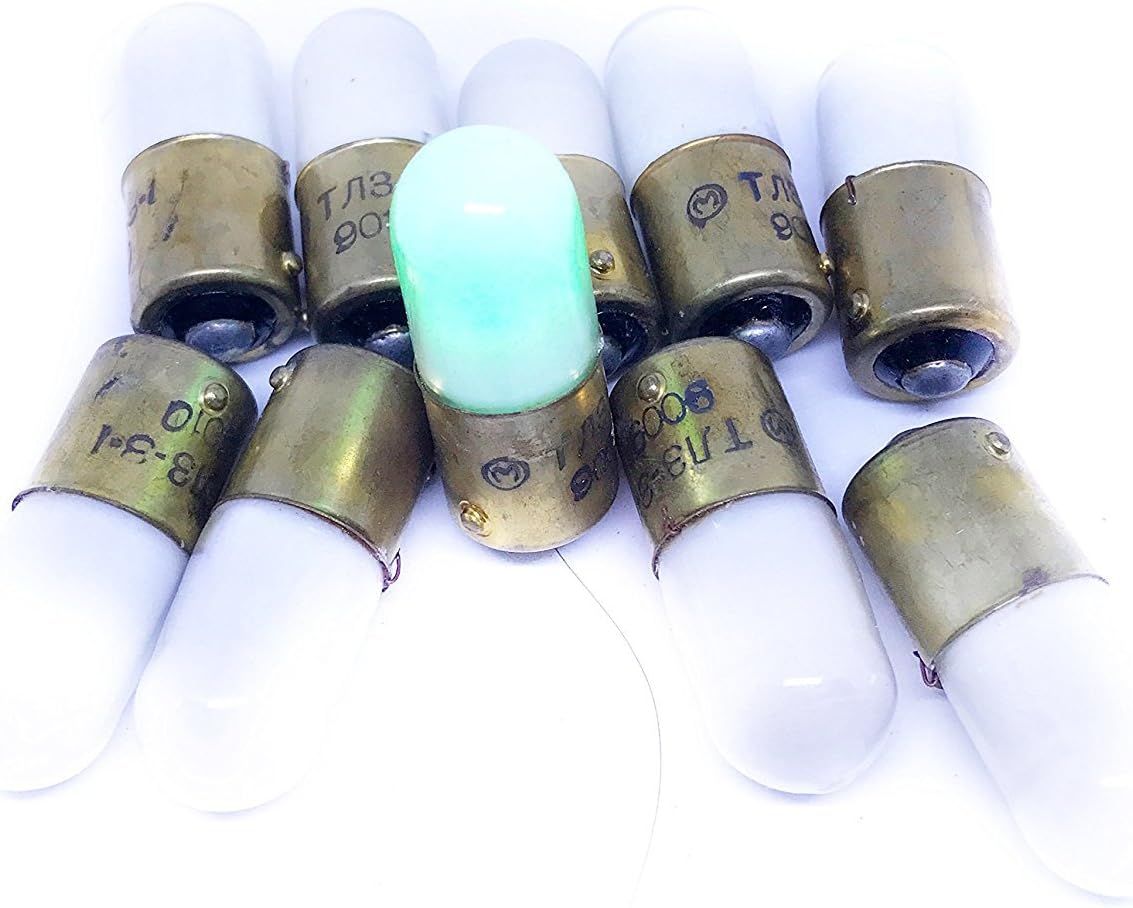 NOS USSR Nixie NEON Green LUMINOPHORE TLZ-3-1 Light Bulbs 10 PCS/LOT