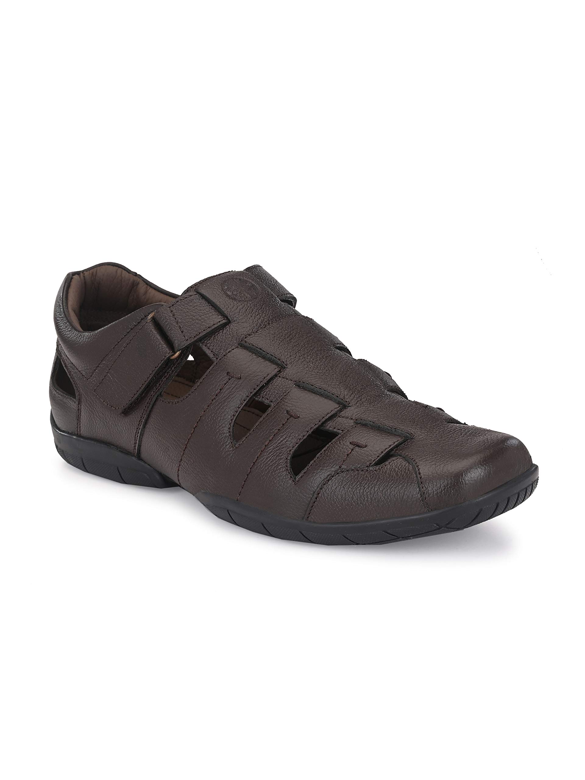 UNDERROUTE Men Sandal Brown Leather Fisherman Loafers - 10 UK (B08KL86LFL) Amazon Price History, Amazon Price Tracker