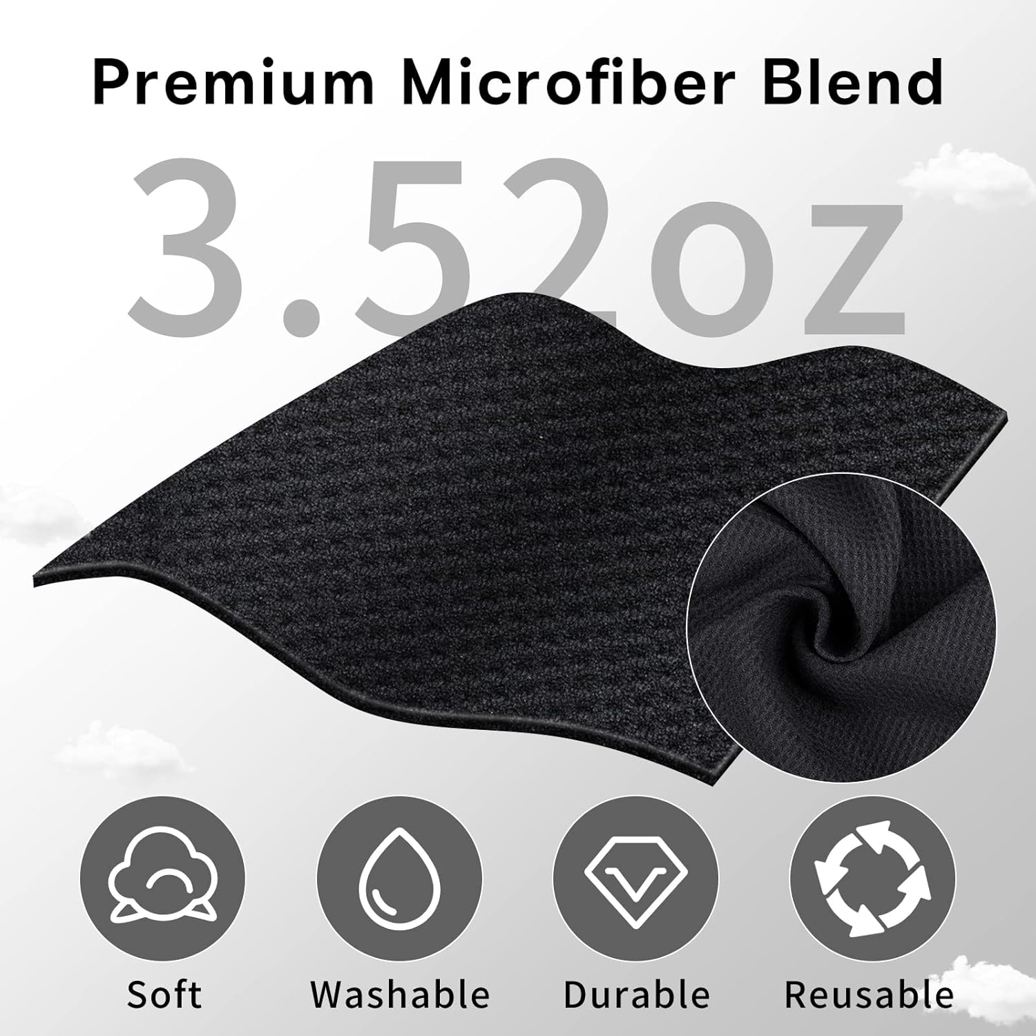 review Golf Towel, 2 Pack Soft Embroidered Golf Towels for Golf Bags, Golf Accessories for Men, Golf Gifts for Dad and Grandpa、Boyfriend (Black)