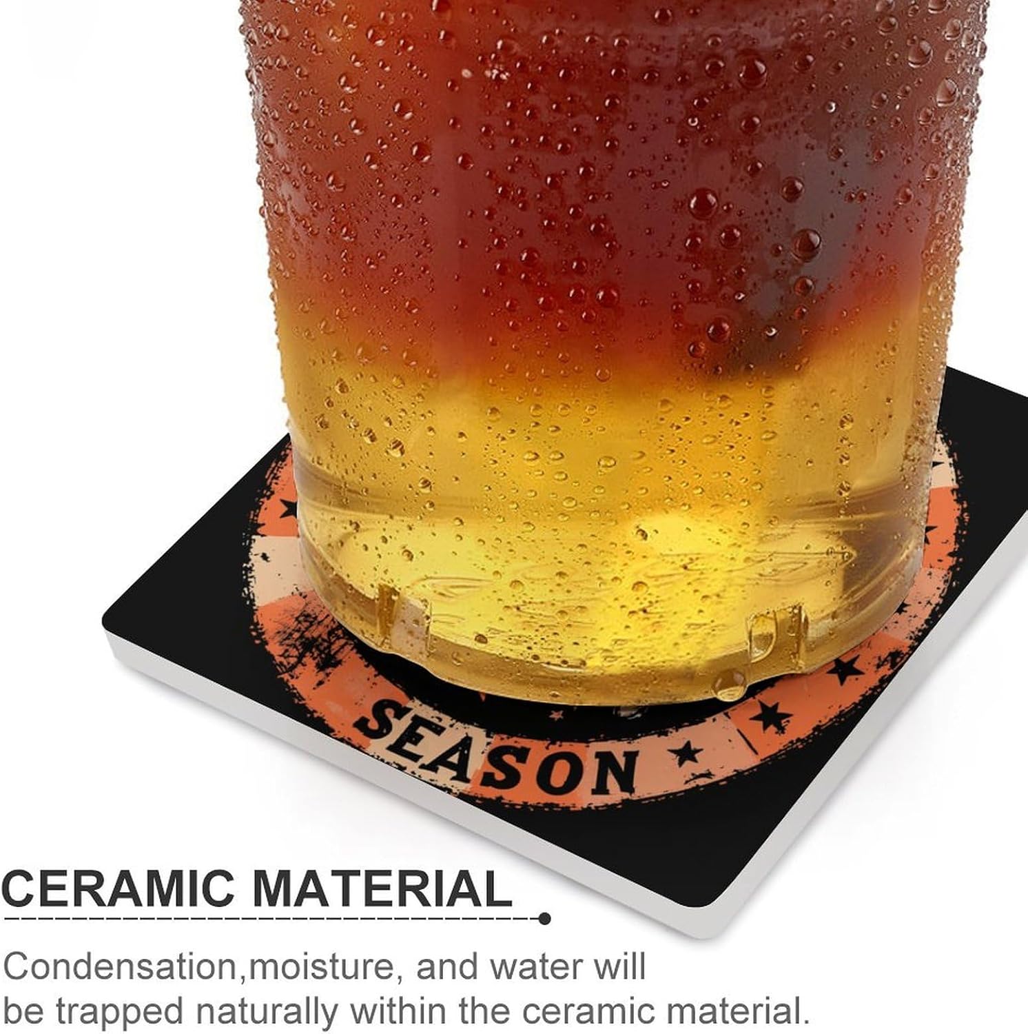 Skull Skeleton Bones Ceramic Coasters Square Drinks Coaster Coffee Table Decor Table Coaster for Home Bar