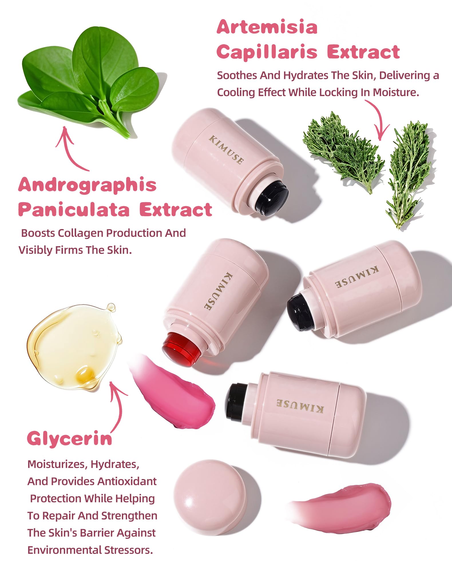 Tinte gelatina para mejillas y labios, rubor de acuarela, maquillaje multiusos, tinte para mejillas, labios y ojos, color ligero, transparente y construible, fórmula vegana, libre de crueldad 7