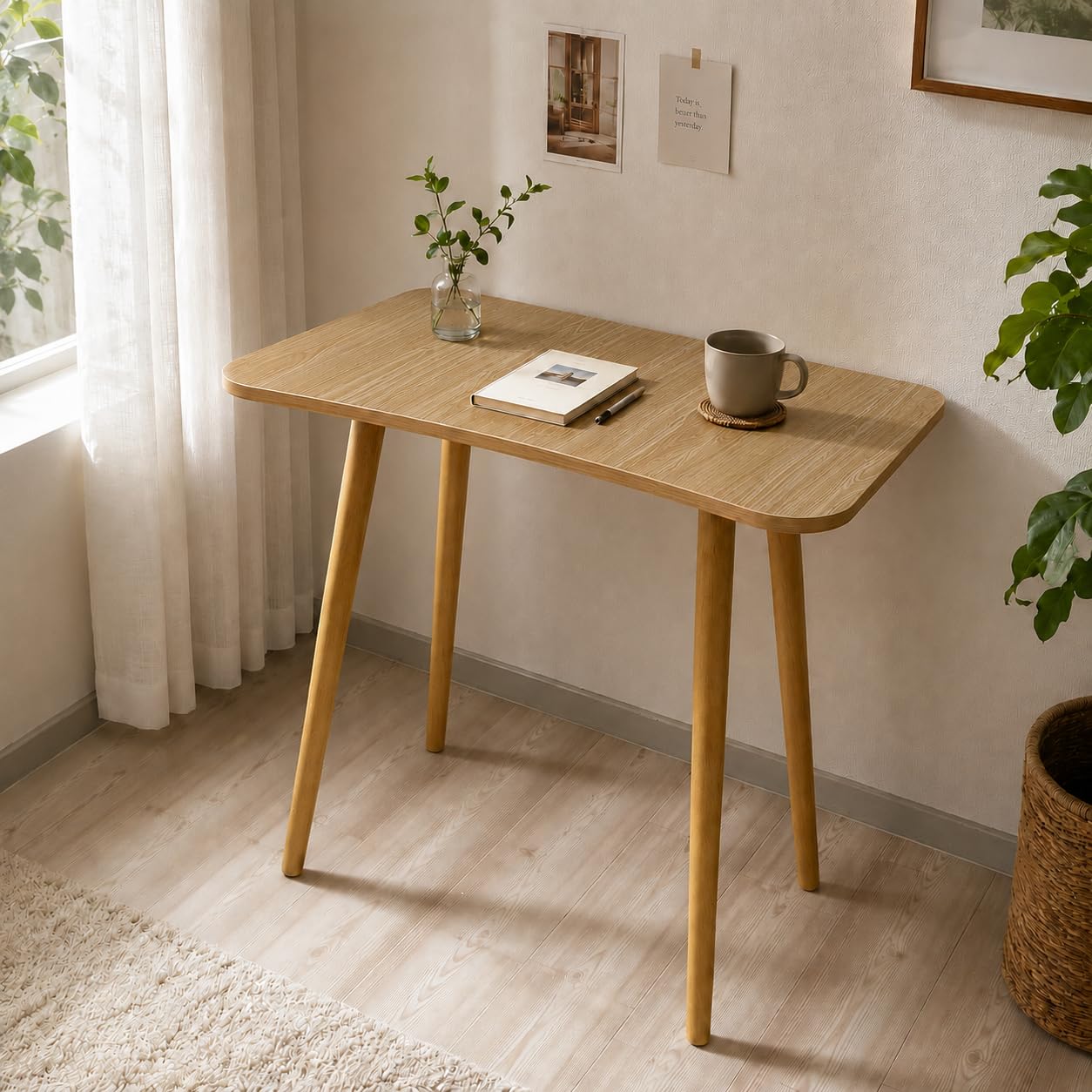 Amazon | N&S北欧風 ワークデスク 100×60cm 組立簡単 パソコンデスク
