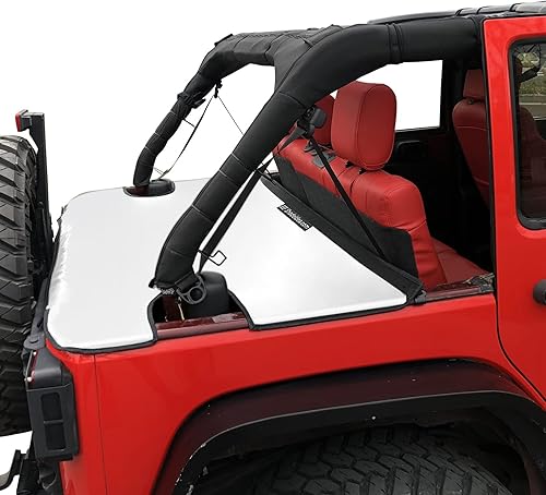 Miniatura 12 de Shadeidea - Cubierta tonneau para el Jeep Wrangler JK de 4 puertas, cubierta Ton para el maletero trasero del JKU (2007-2018), cubierta para la
