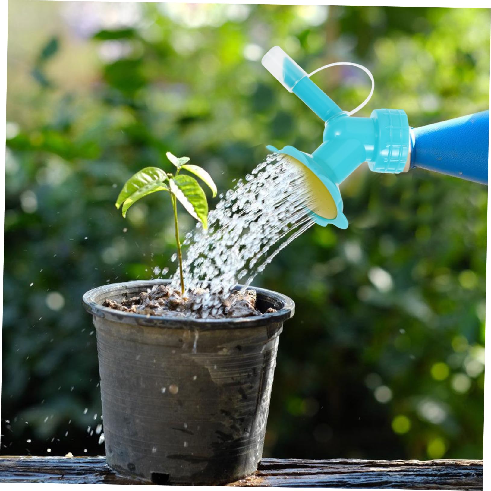 Spruzzatori per Irrigazione Piante 5 Pezzi in Plastica Blu Controllo Volume Acqua, Design Creativo, Attaccabili a Bottiglie, per Irrigazione Fiori in Famiglia