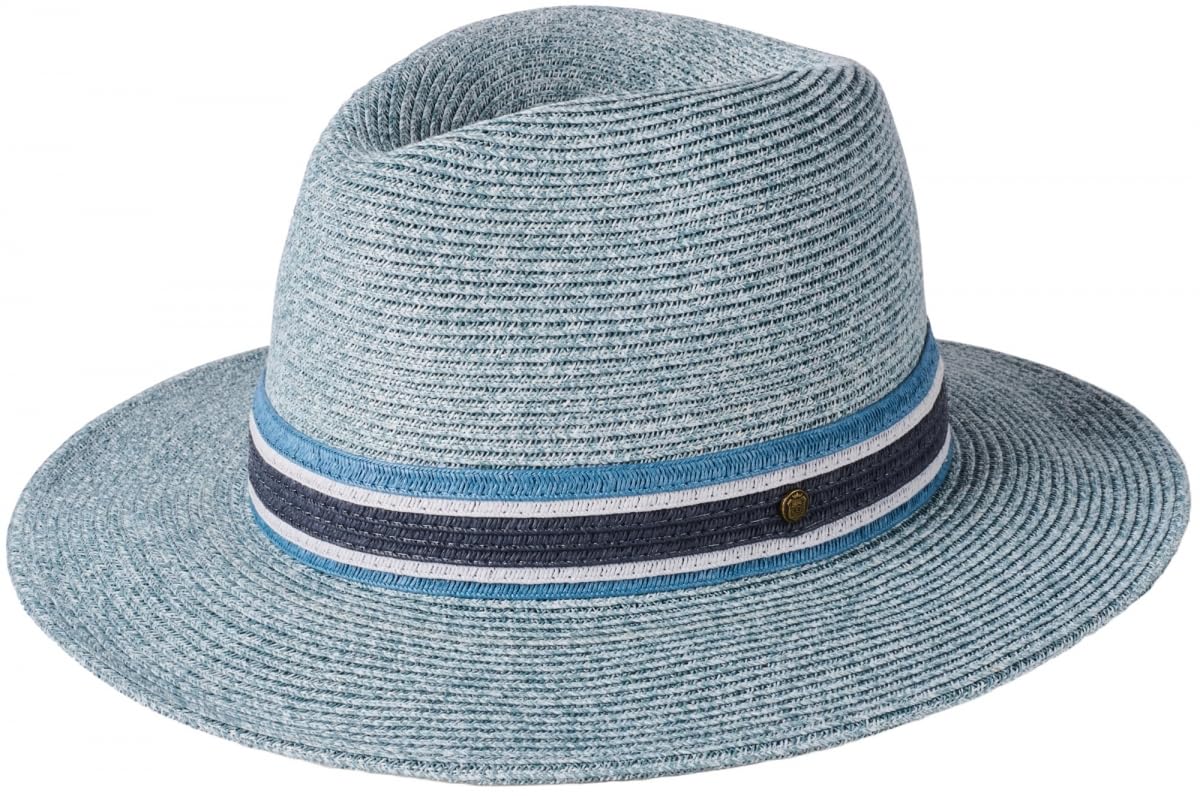 Failsworth Almeria Mens Fedora Sun Hat - Blue, Medium (57cm)