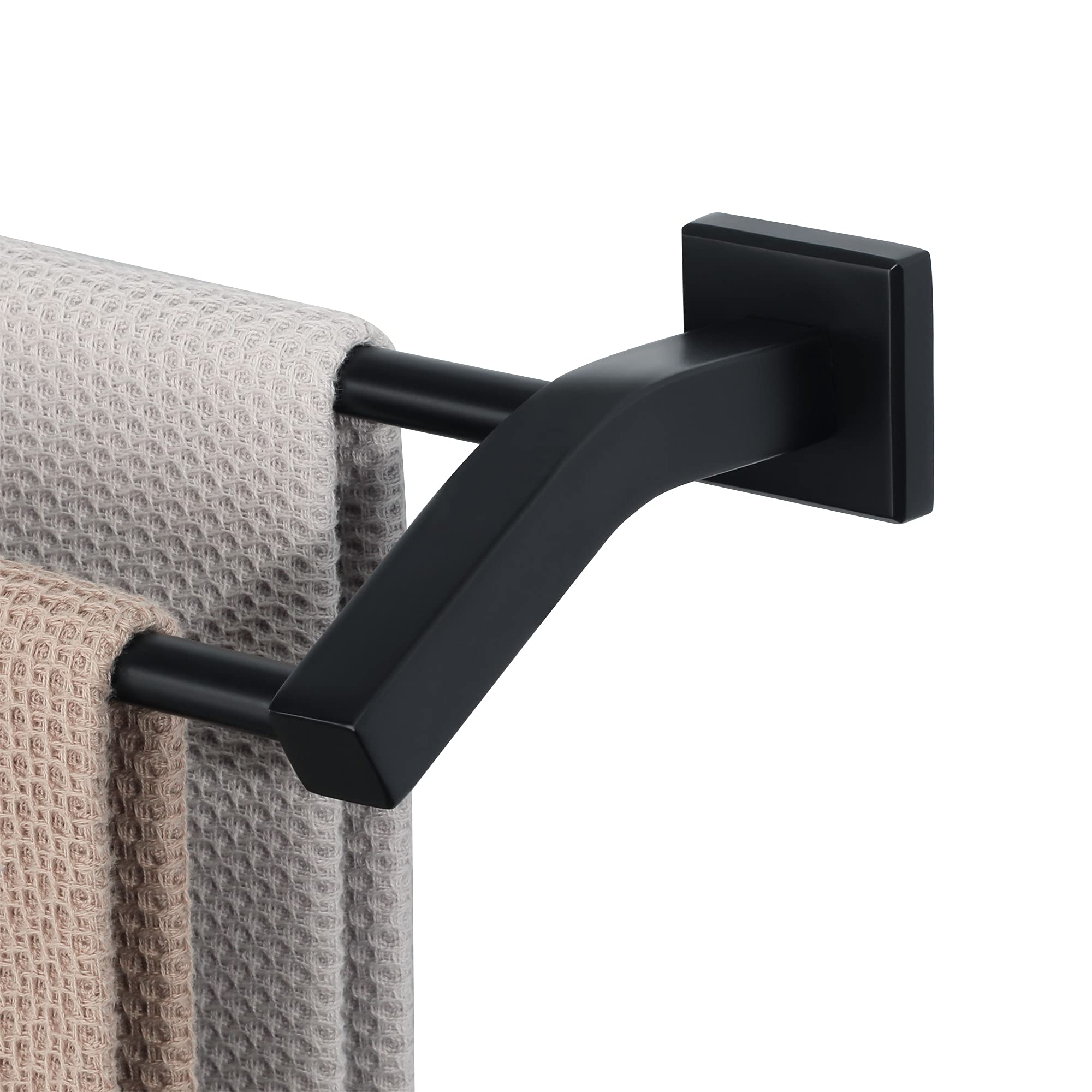 Alise Bath Double Towel Bars Towel Racks for Bathroom,Wall Mount Towel Holder 20-Inch Heavy Duty SUS304 Stainless Steel Towel Hanger Rail,GK9500-B Matte Black