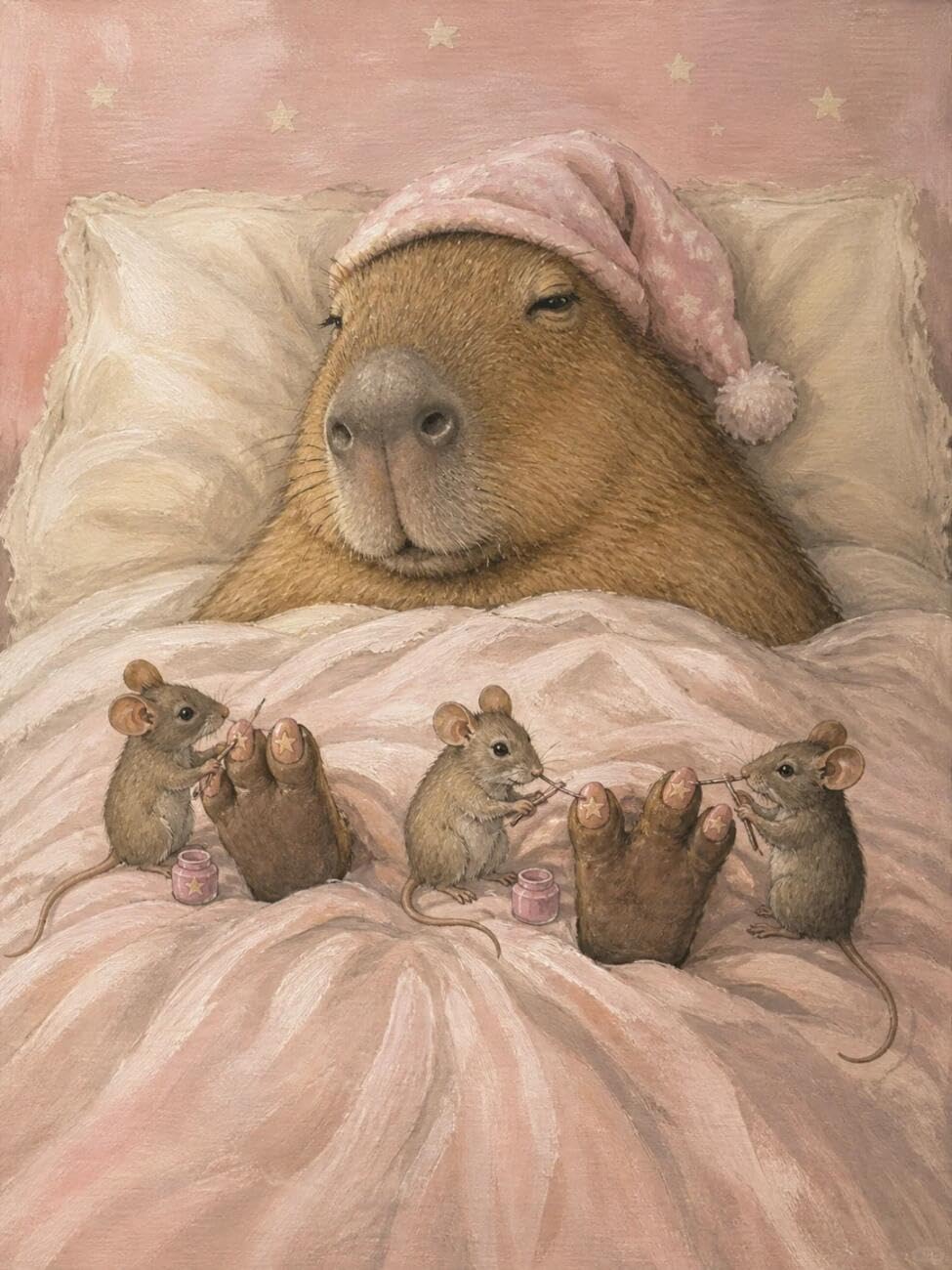 Henypt Cross Stitch Kit Fantasy Otter Animal DIY Needlepoint Set for Beginners The Elderly with Accessories Handmade DIY/Gifts 14CT 60x80cm