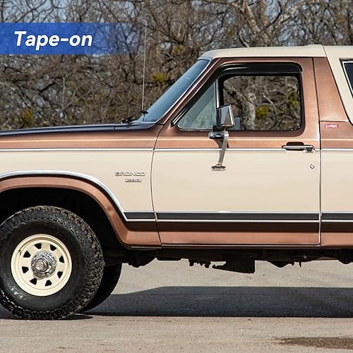 Miniatura 4 de Protectores de lluvia de ventana para Ford Bronco 1980-1996, viseras de ventilación de ventana, deflectores de viento para cabina estándar 80-96