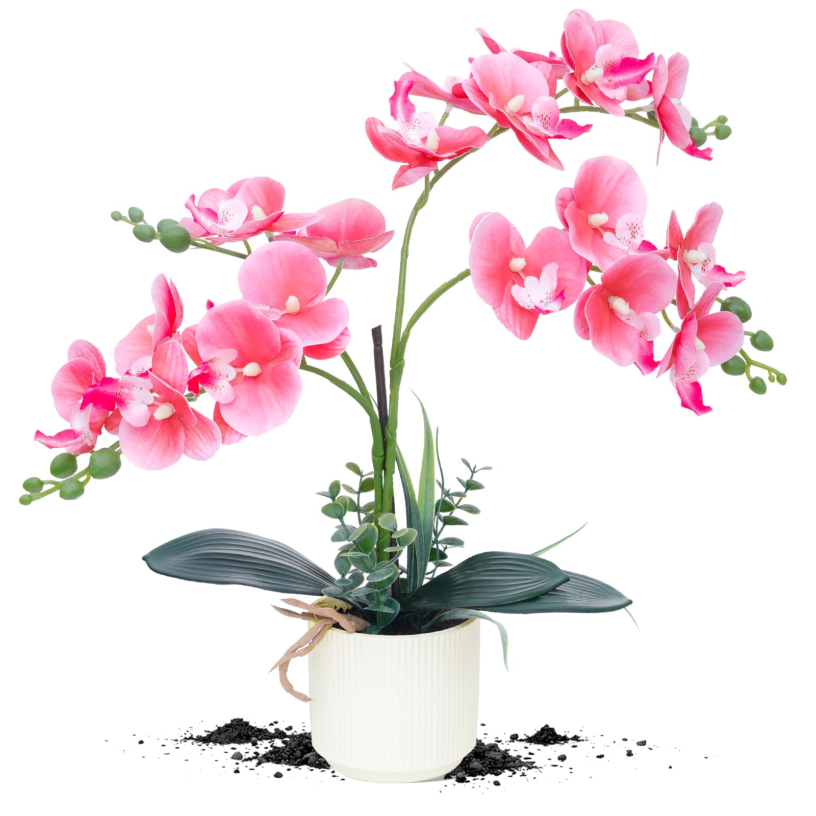 ucky Pink 3D Lifelike Artificial Orchid Plant