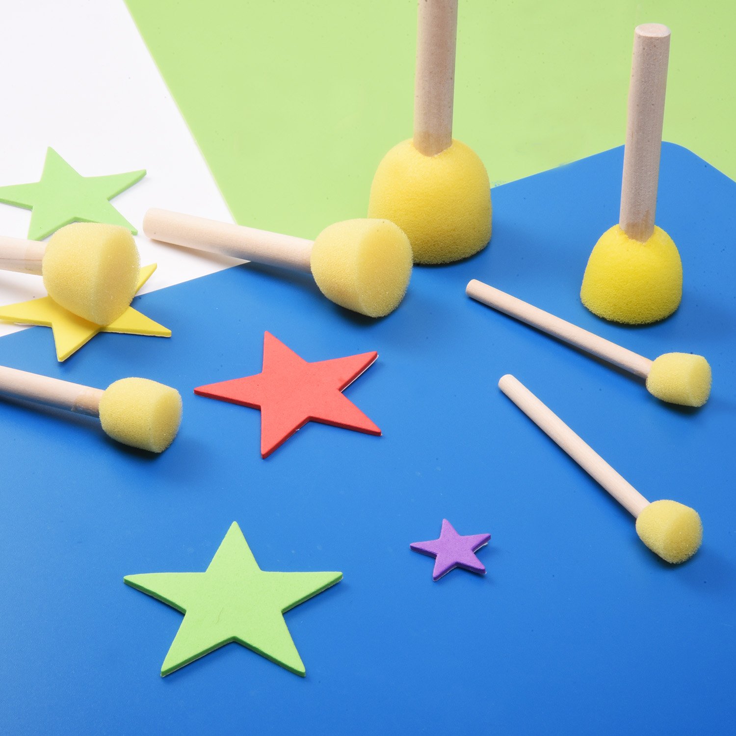 20 Pennelli In Spugna Rotonda Per Bambini | Ideali Per Disegno, Pittura E Graffiti, 4 Taglie - Foto 7