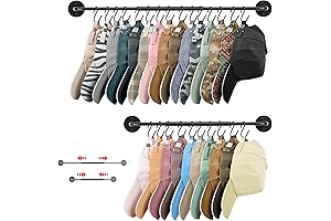 Retractable Hat Wall Holder with 30 Durable Hooks