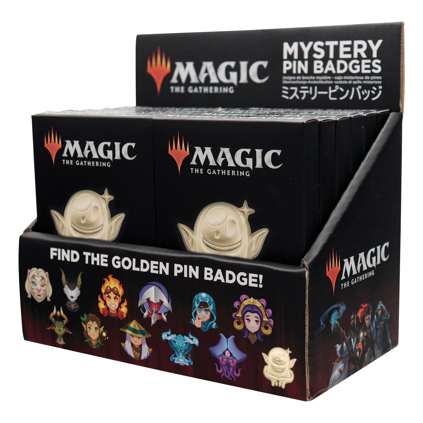 Magic: The Gathering Mystery Pins CDU Blind Boxes - Set di 12 distintivi da collezione con licenza ufficiale - Metallo smaltato duro e include esclusivo Fblthp dorato