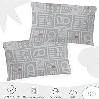 Vista 3 de Star Wars Dark Side Darth Vader Tech Paquete de 1 Funda de Almohada Reversible - Cubierta de Almohada de Algodón Orgánico 100% de Doble Cara