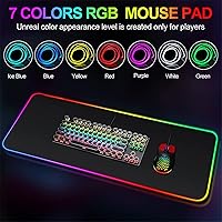 Vista 2 de Mouse Pads Anime Game RGB XXL Large Gaming Mousepad LED Backlit Carpet Mause Pad Game Keyboard Mouse Pad Gamer Mat Computer Mice Mat 35.43 inch