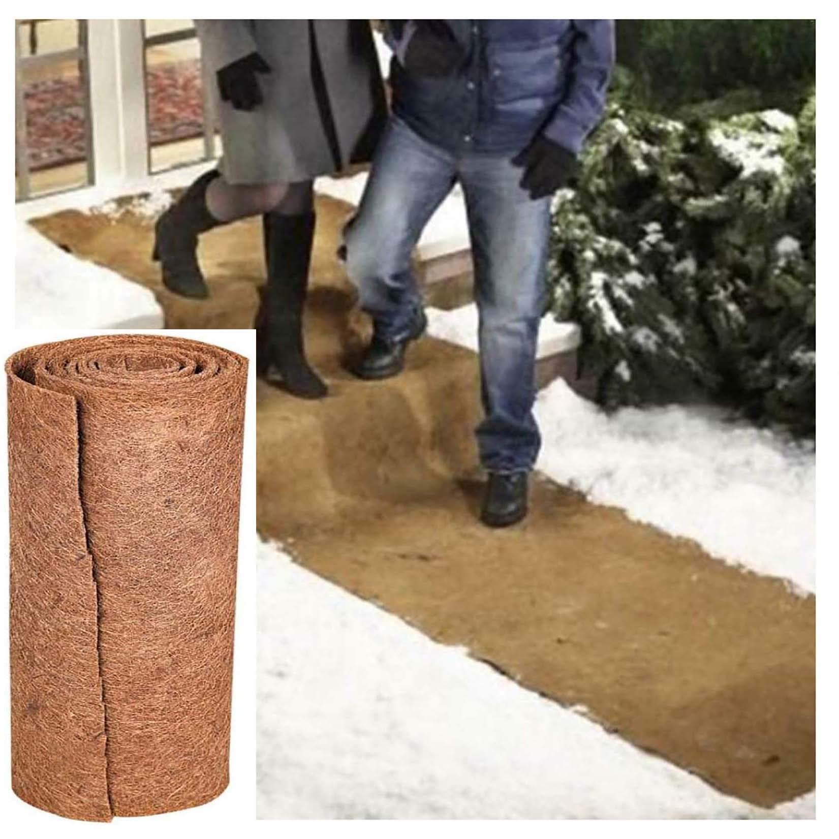 Rollo de alfombra de fibra de coco para reptiles, antideslizante para invierno, forro aislante para plantas, protección contra el frío, 110 cm x 300 cm