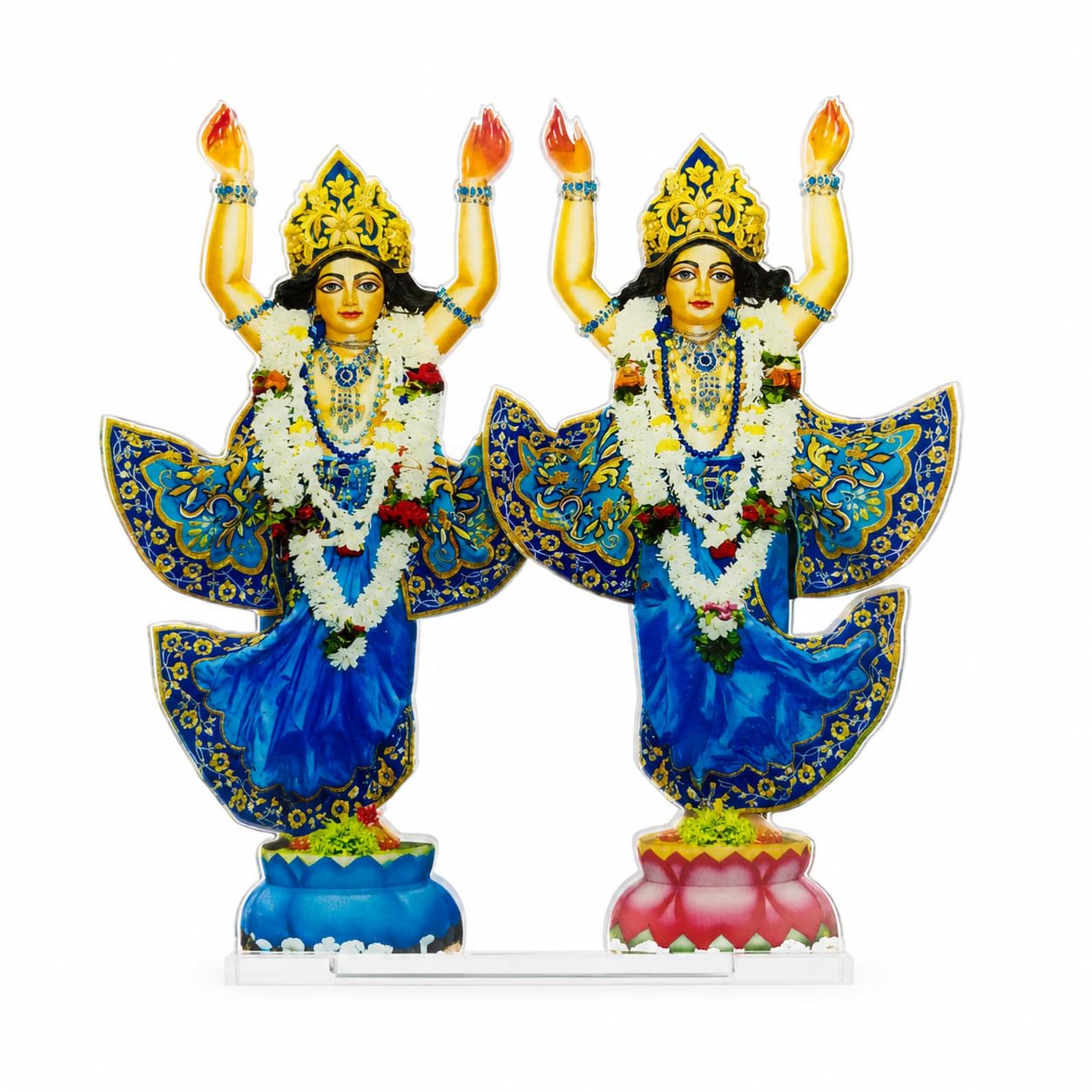 Gaura Nitai Acrylic Standee for Home Temple | Premium HD Printed Acrylic Idol with Transparent Stand | Religious Decorative Showpiece for Mandir, Office Desk, Living Room & Spiritual Gift-image-10