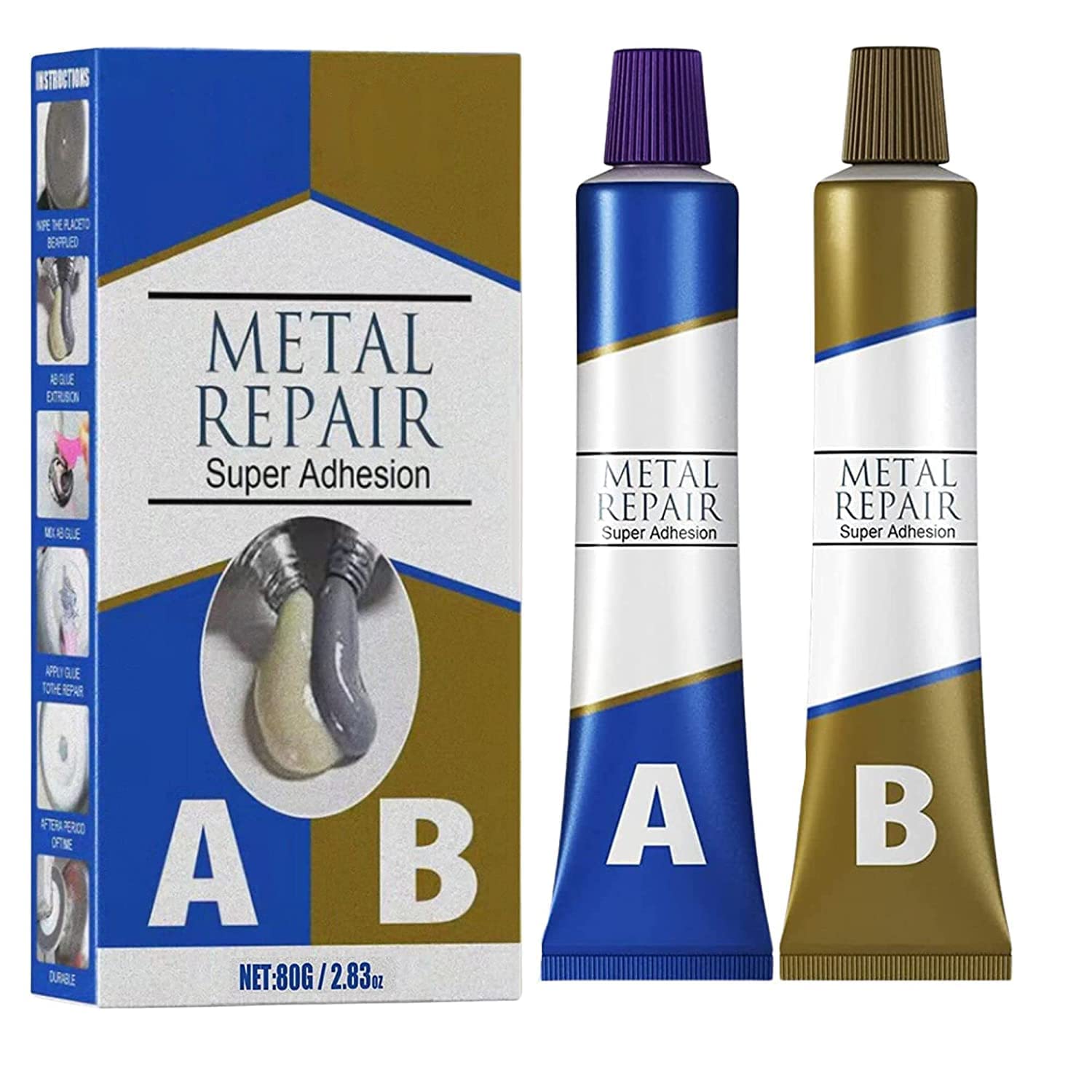SARVASHVA TRENDS Metal Repair Glue, Magic Metal Mending, Cold Weld Metal Repair Paste Adhesive Gel, Ab Strong Glue Universal Metal Plastic Weld Repair Glue Aluminum, Chrome, Stainless Steel 100gm (B0CKTFD3JX) Amazon Price History, Amazon Price Tracker