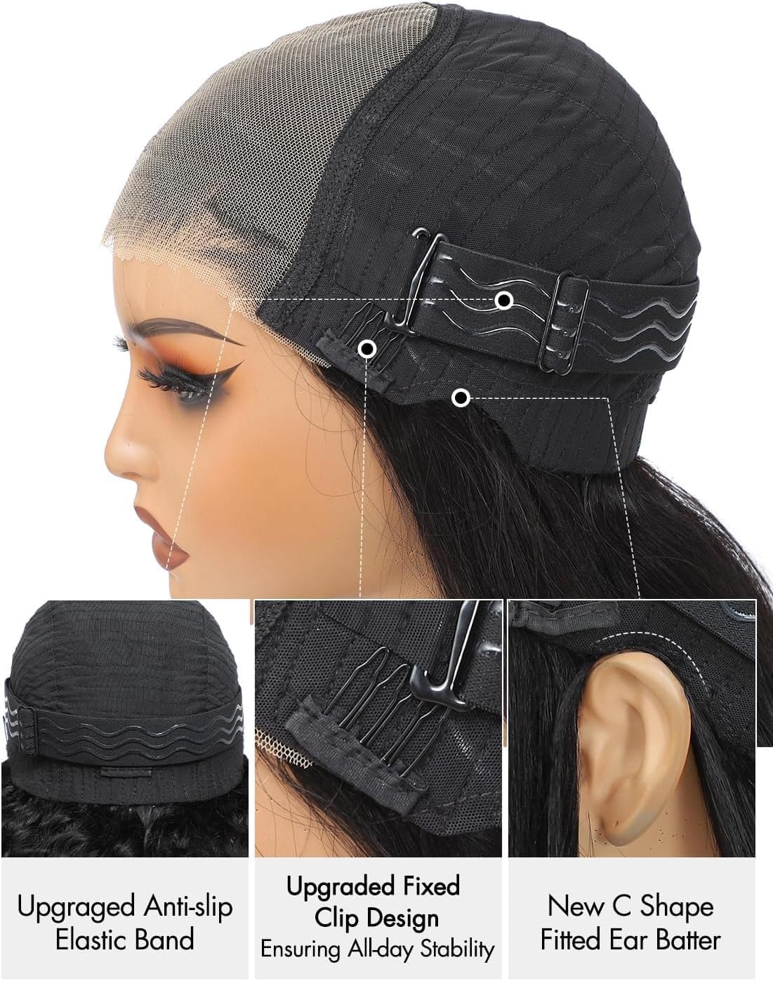Deep Wave 6X6 Glueless HD Koronkowa peruka dla kobiet, naturalne ludzkie włosy, 18 cali (46 cm)