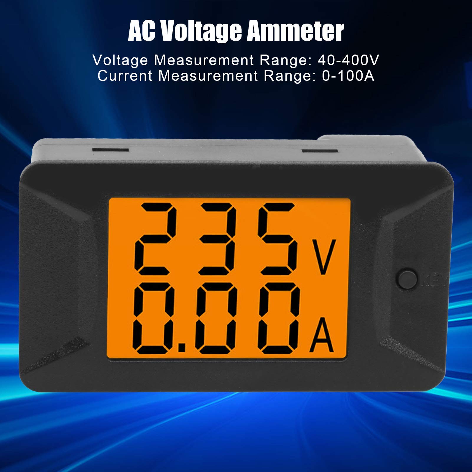 Duales digitales Spannungs- und Amperemeter PZEM-026 AC 40–400V 100 A Amperemeter Voltmeter Berührungslose Einbaumontage 110–220V
