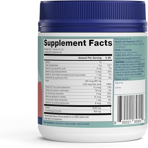 Miniatura 3 de Biostime Suplemento de inositol para la fertilidad mamabiótica y la concepción  Ácido fólico, zinc, selenio, hierro, vitaminas  Suplemento PCOS