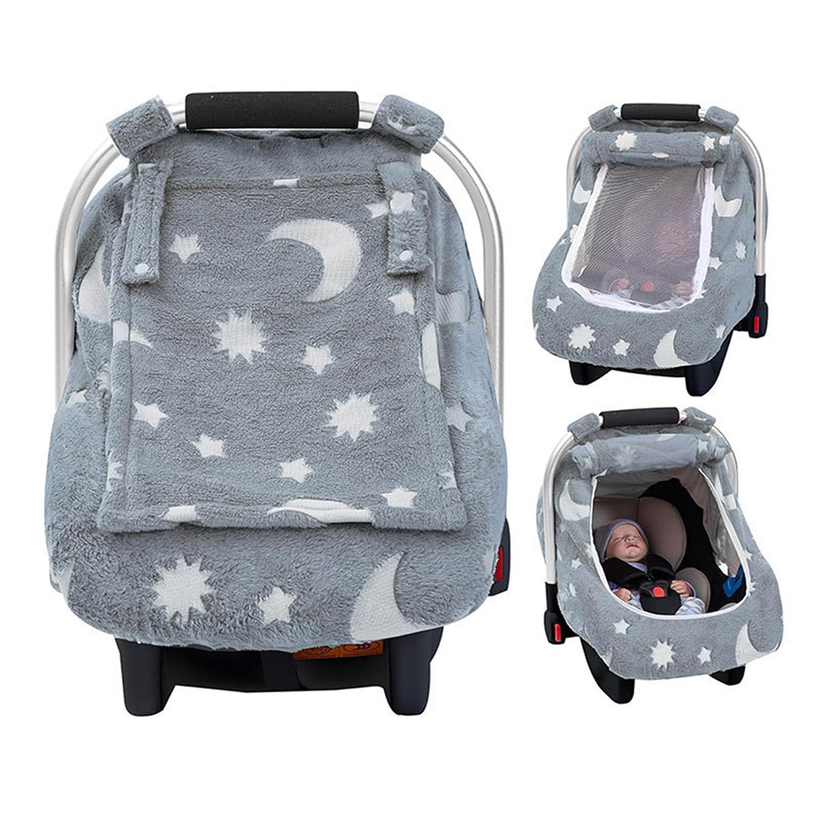 Montesy Soft & Breathable Baby Bassinet Guard Comfortable Fit Noctilucent Pattern Seats Case Protector for Travel Outdoor