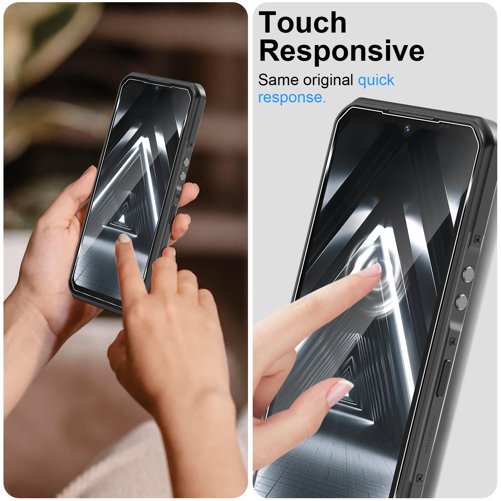 Pellicola Protettiva In Vetro Temperato Per Oukitel WP55 PRO/WP55 – 2 Pezzi, Durezza 9H, Anti Graffio, HD - 3
