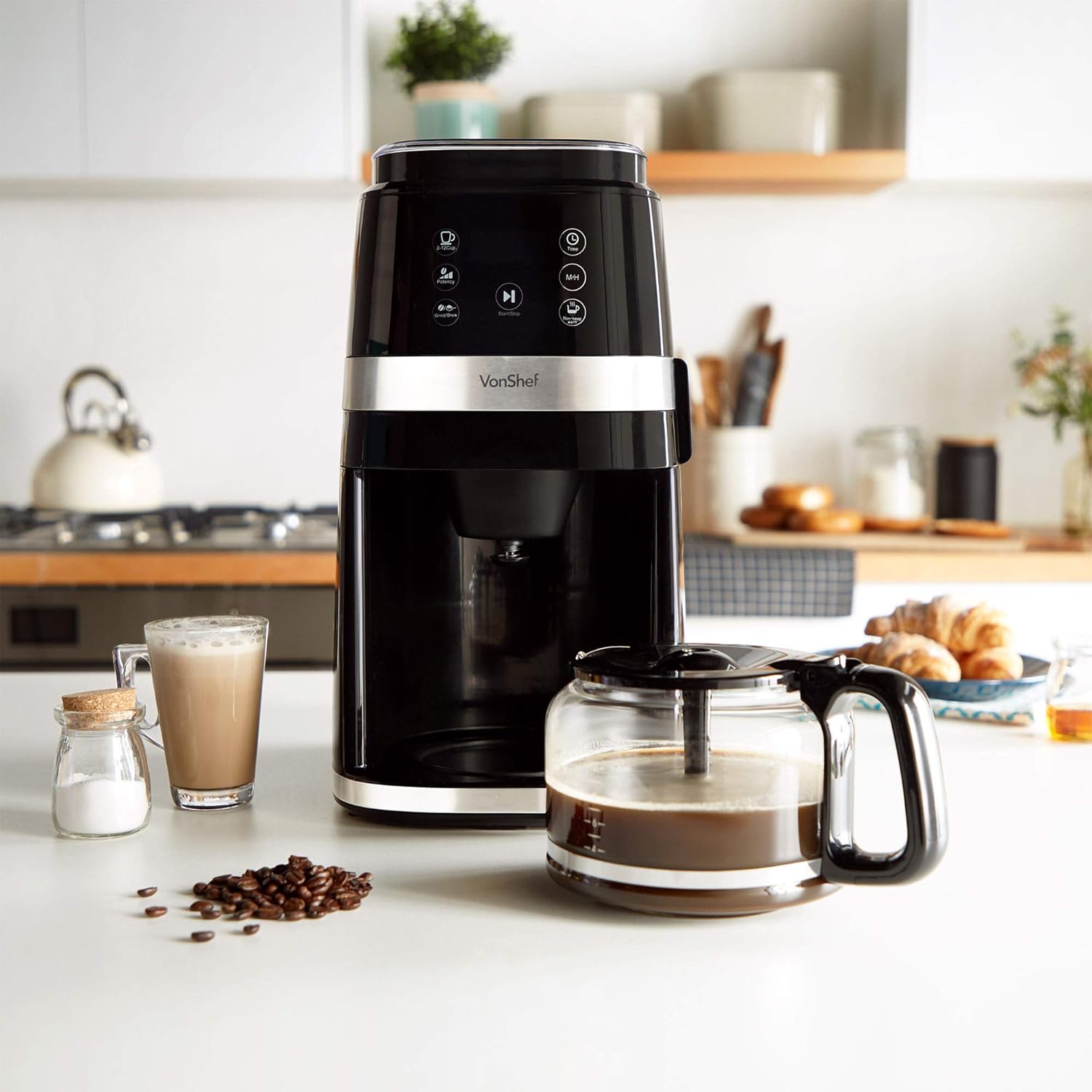 vonshef digital filter coffee maker