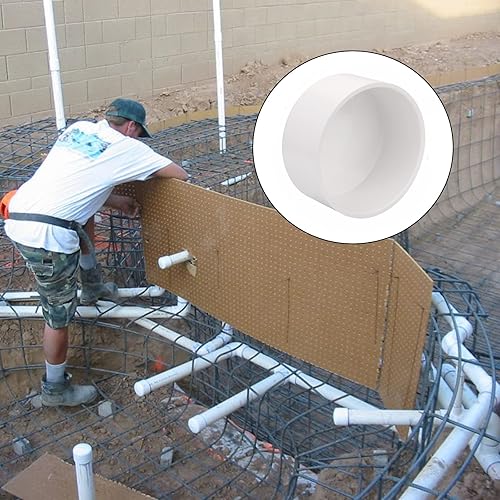 Miniatura 7 de Accesorio de Tapa Terminal para Tubería de PVC de 6", Schedule 40 Grado Muebles, Adaptador Tapón Tapa Terminal Tubería PVC Blanca de 6", Accesorios