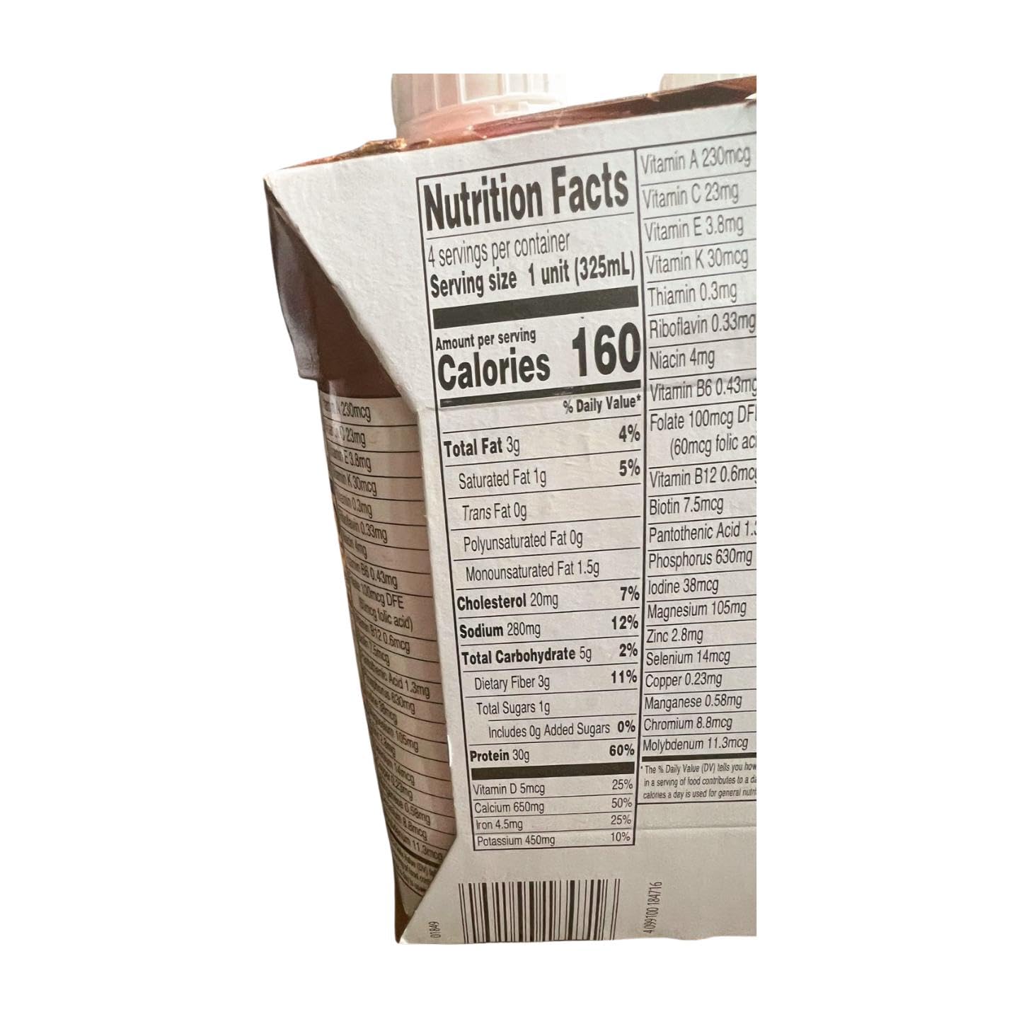 Elevation High Performance Protein Shake Vanilla and Chocolate 44fl oz 1.3L (8 Bottles/2 Packs)