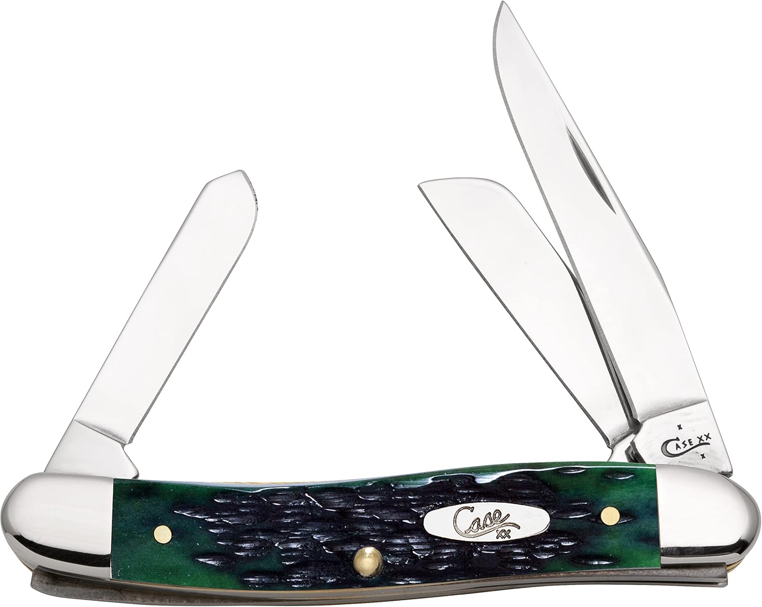 Case XX WR Pocket Knife Medium Stockman Kentucky Bluegrass Jig Bone Item #22762 - (6318 SS) - Length Closed: 3 5/8 Inches