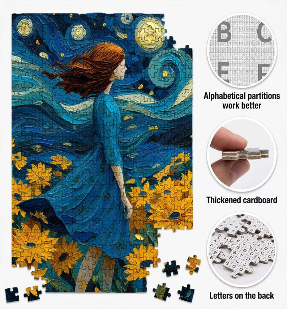 Puzzle 1000, Jigsaw Puzzle per Adulti, Fiume Stellare Girasole BLQSBGA6-488 | Puzzle Classici, Impossibile Difficile Sfidanti Puzzles, Puzzle Decorativo per La Famiglia, Come Regalo e Decorazione Pareti