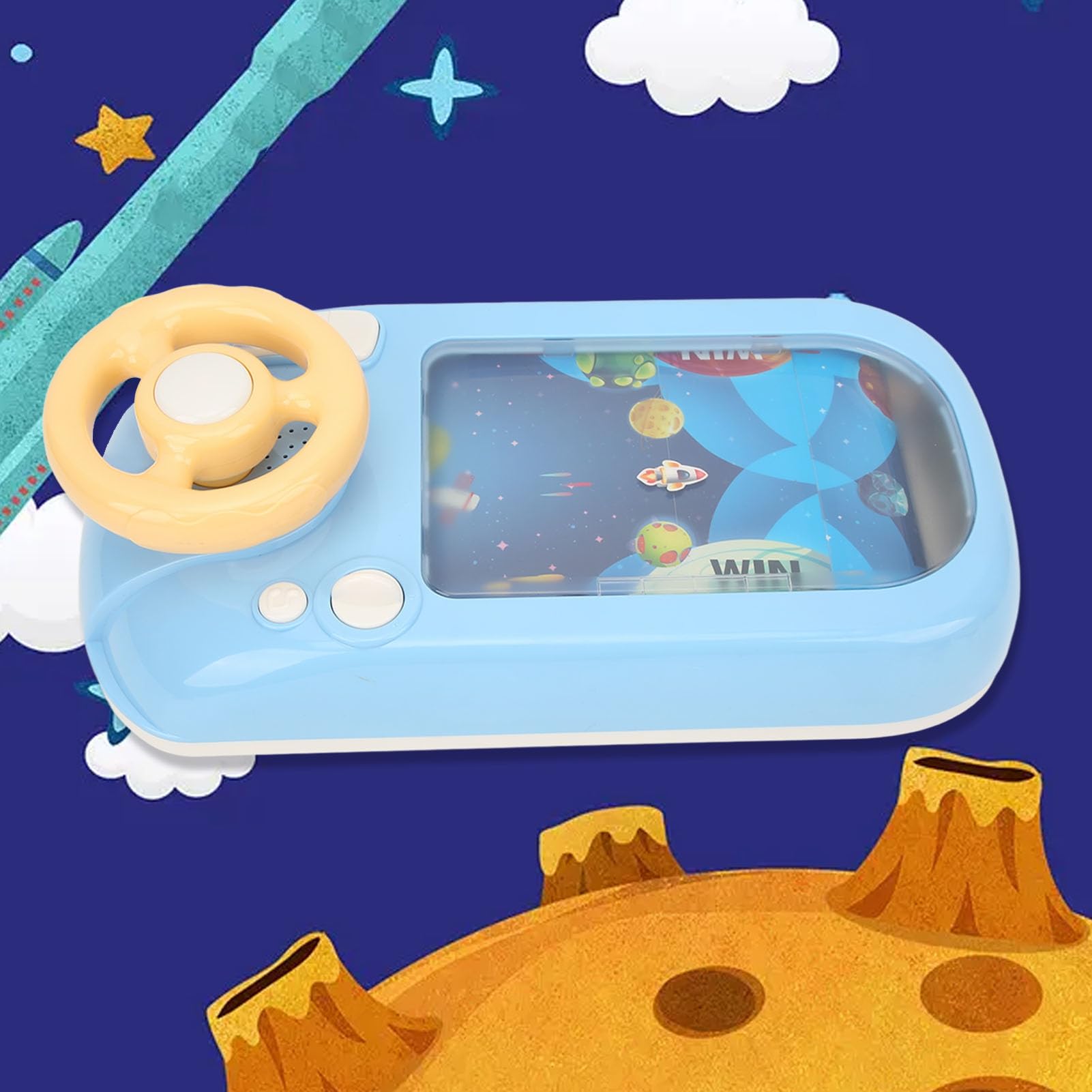 Guidare il Volante Giocattoli, Apprendimento Elettrico Educativo Come Giocattoli al Volante per I Bambini (Veicolo Spaziale)