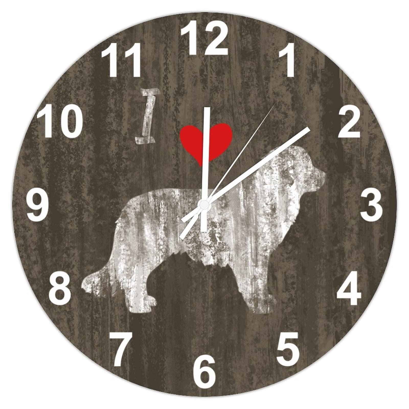 Horloge murale Karakachan silencieuse en bois de 38cm pour décoration murale
