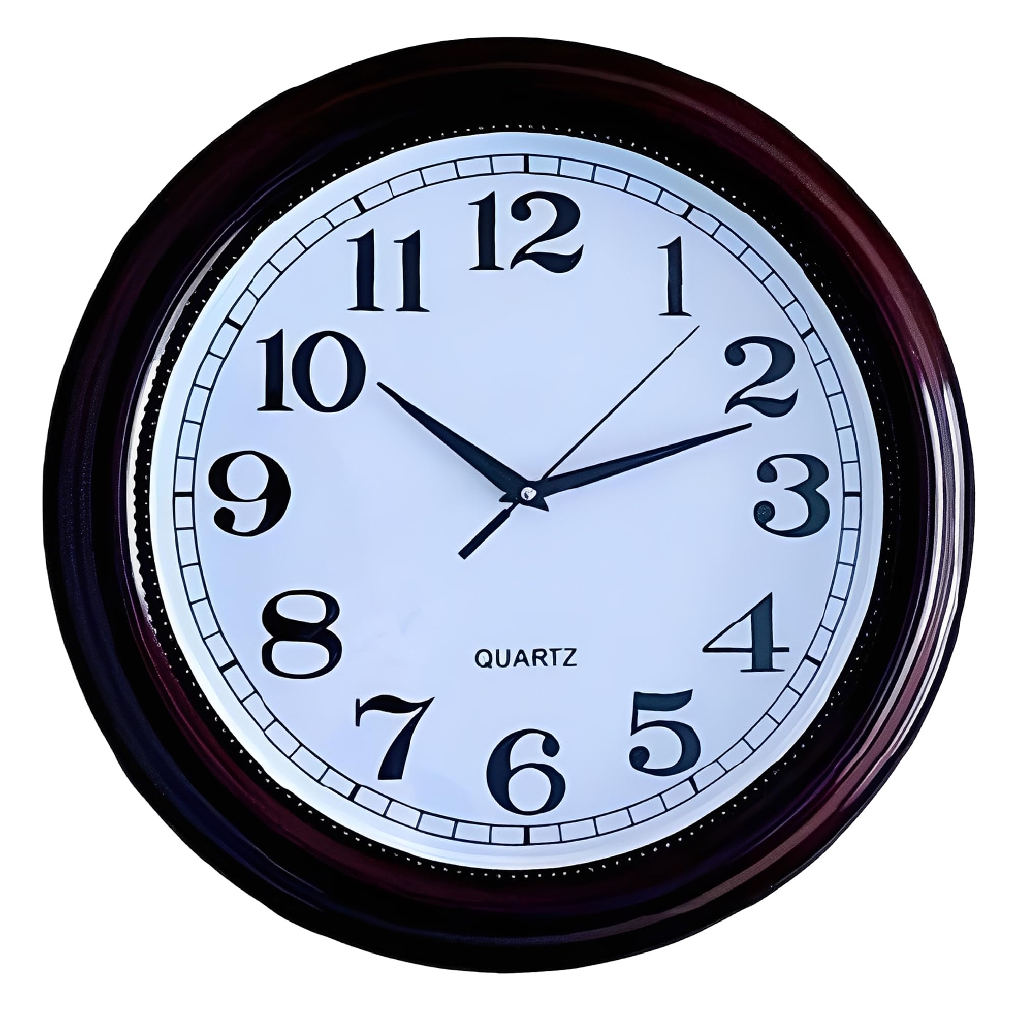 Horloge murale ronde classique marron foncé 38 cm Ice Armor pour salon