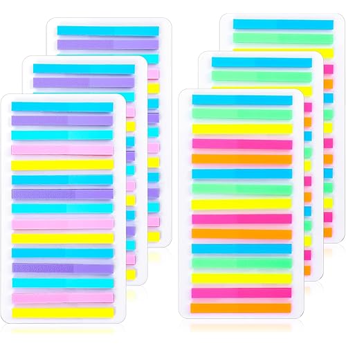 1800Pcs Transparent Highlighter Strips, Highlighter Book Tape, Transparent Sticky Long Page Markers Tabs, Colorful Page Markers Sticky for Aesthetic Office School