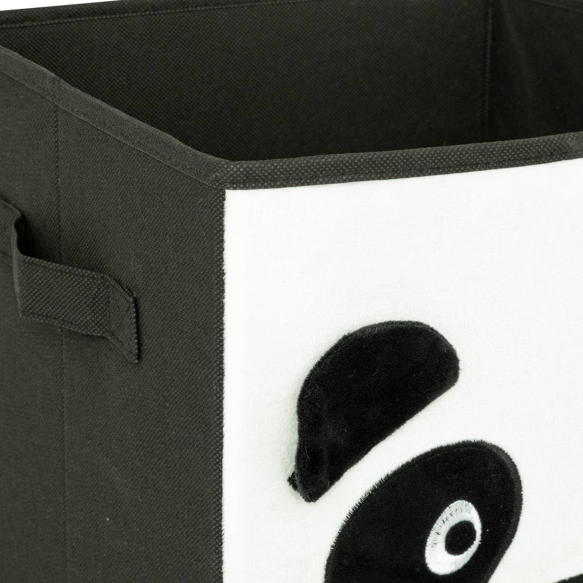 Atmosphera Joey Panda pudełko do przechowywania, czarno-biały, 29 x 29 cm