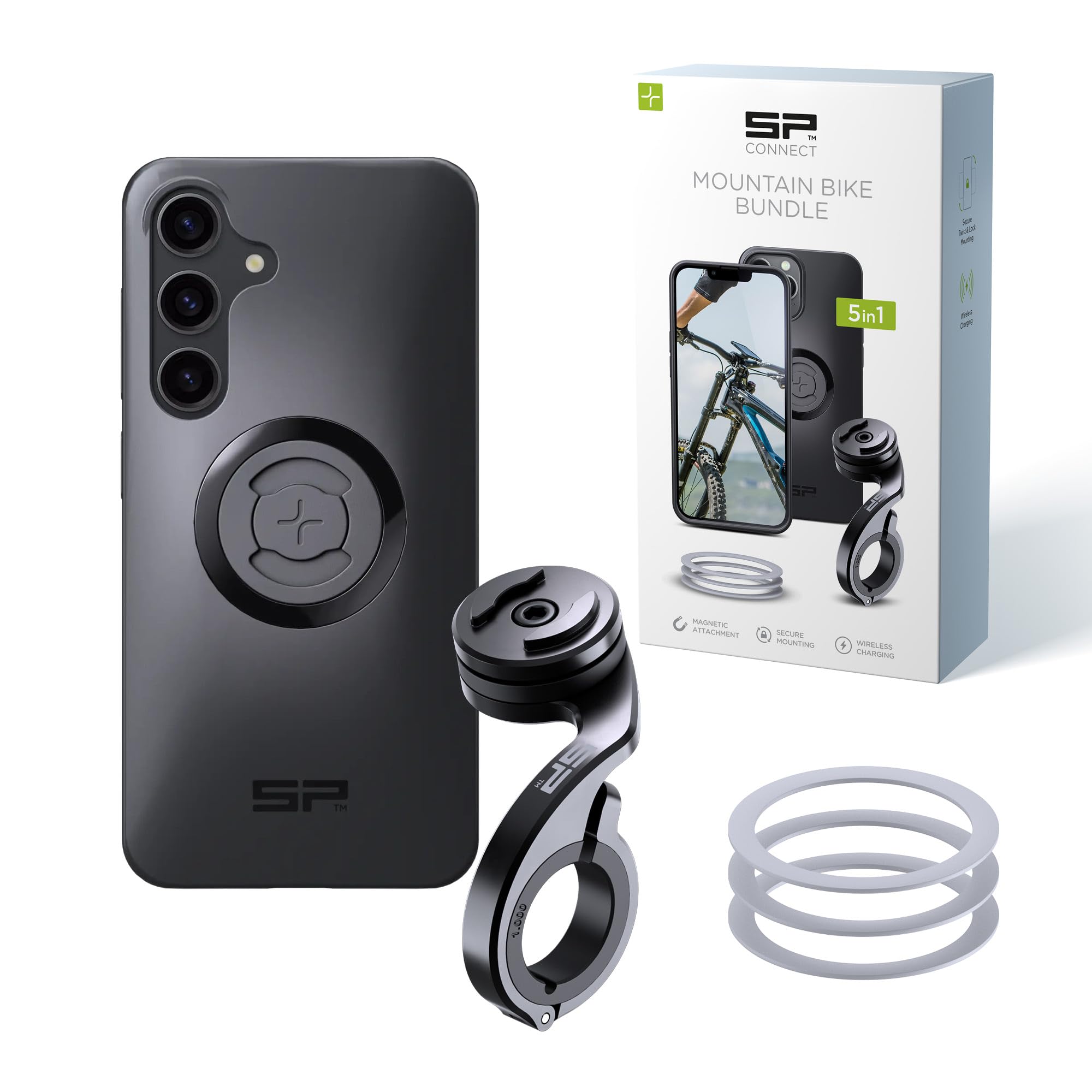 SP CONNECT Mountain Bike Bundle |SPC+| kompatibel mit Samsung S24 | Handyhalter für Mountainbike| Mountainbike MTB Handy Halterung Gadget