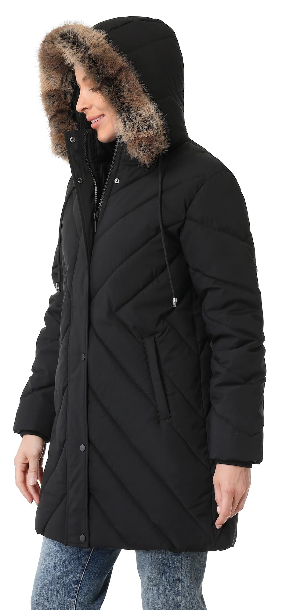 Women's Winter Coat Long Puffer Jacket - Waterproof Warm Thickened Snow Coat for Women