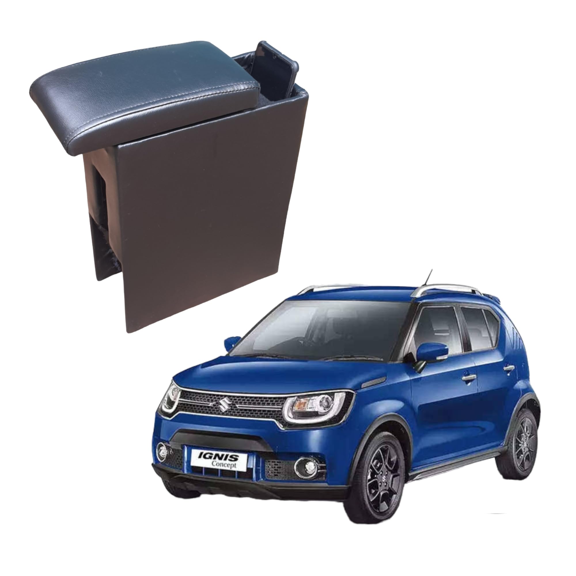 WOODEN ARMREST FOR MARUTI SUZUKI IGNIS (Black)