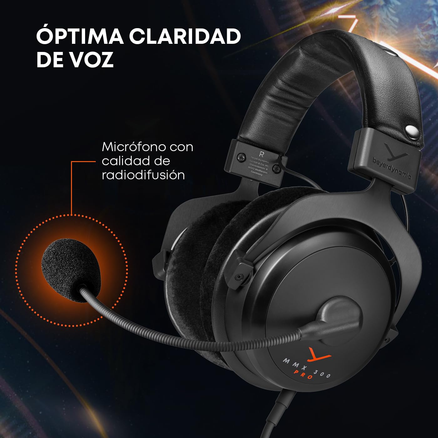 beyerdynamic MMX 300 Pro Auriculares para Juegos con Controladores Stellar.45 y micrófono de Condensador, Auriculares para Juegos con Cable