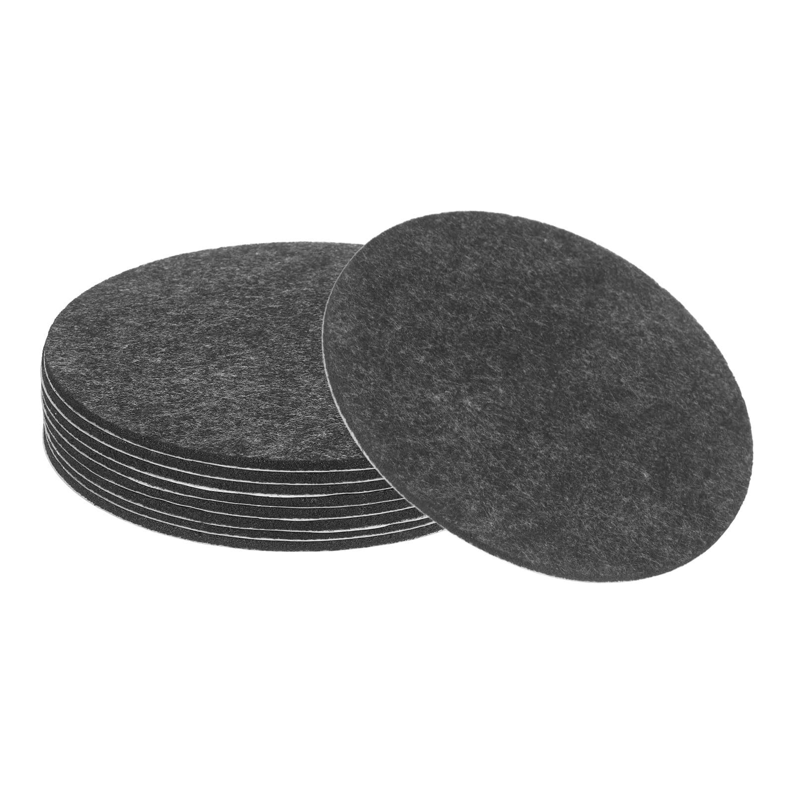 sourcing map 8Pcs Non Slip Felt Furniture Pads, 140mm Round Self Adhesive Felt Bumpers Noise Reducing Furniture Feet Floor Protector for Chairs Tables Furniture Legs (Gray 3mm Thick) — image 1