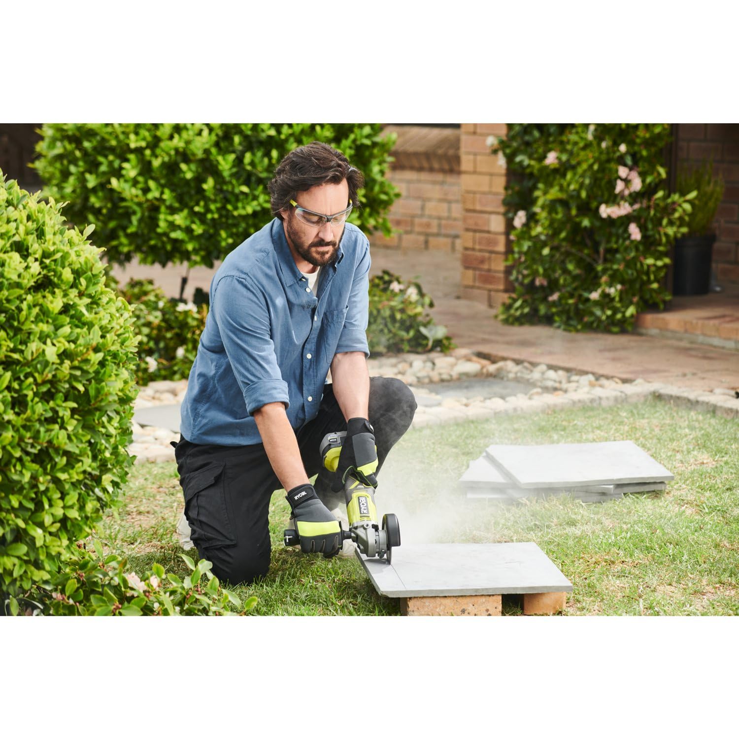 Ryobi 18 V ONE+ Akku-Winkelschleifer RAG18125-0 Scheibendurchmesser 125 mm ohne Akku und Ladegerät