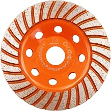 Diamond Cup Wheel 125 mm - BRSCHNITT Welded Double Row Diamond Cup Grinder Grinding Wheel for Concrete Masonry Granite Marble Natural Stone